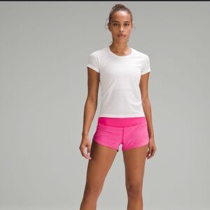 Lulu Lemon Sonic Pink 2.5 inch Speed Up Shorts